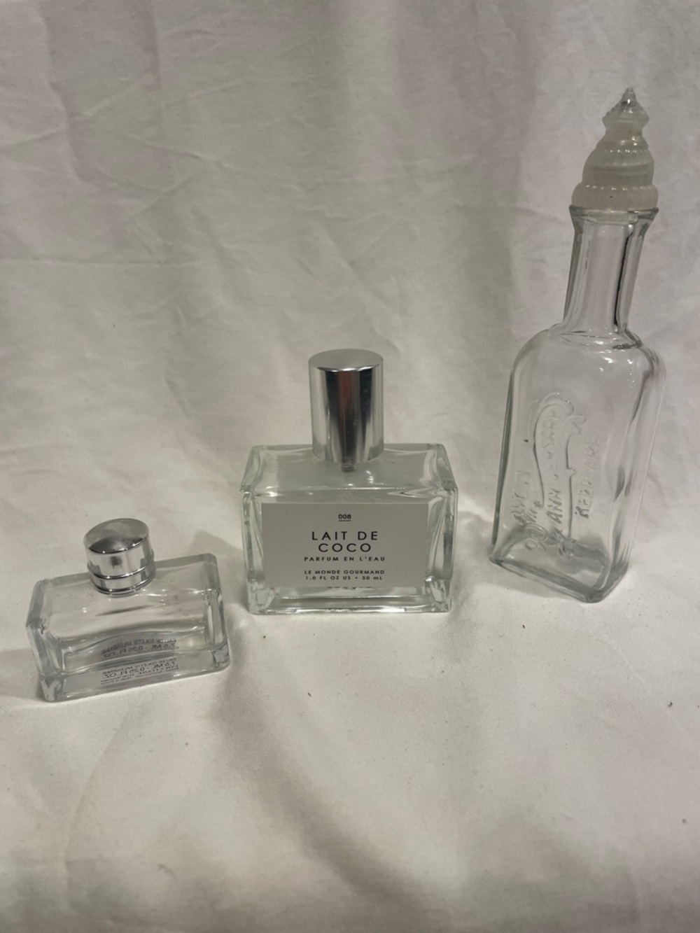Vintage Lait De Coco Eau de Parfum Bottle - Clear Glass